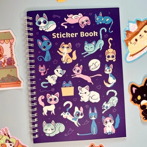Cute Cats Reusable Sticker Collecting Book
