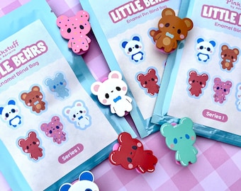 Little Bears Mystery Dyed Enamel Pin Blind Bag Series 1 | Random Enamel Pin | Gachapon Lapel Pin | Gasha Pin | Cute Teddy Bear Panda Gummy