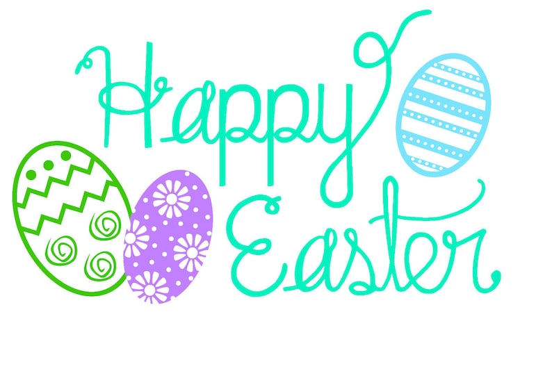 Happy Easter SVG Files  Cut File For Silhouette Cricut  image 0