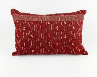 Vintage Rug Pillow - 16 x 24 Large Lumbar