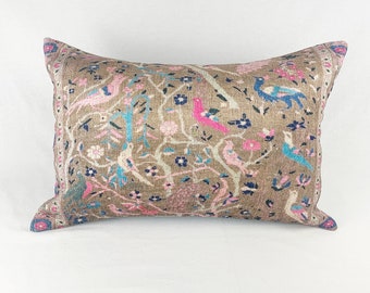Rug Print Lumbar Pillow  | 16 x 24 Large  Lumbar Pillow, Turkish Rug Print Pillow, Bedroom Pillow, Colourful Throw Pillow, Boho