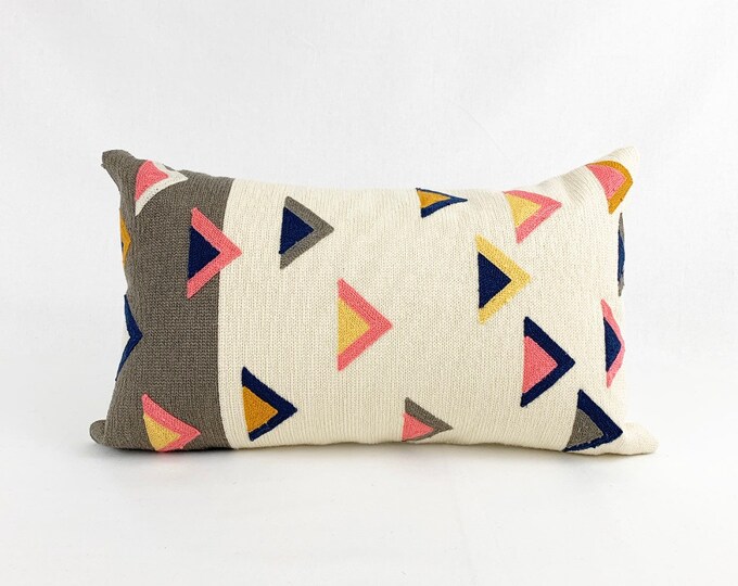 Colourful Lumbar Pillow Cover - 10 x 20 Pillow