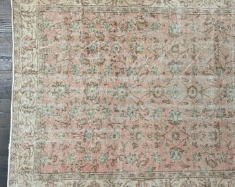 Large Vintage Turkish Area Rug |  Heirloom Collection | 4 x 8 Rug  | 8 x 4 Rug | Living room Rug, Bedroom Rug - 8’2” x 4’10”