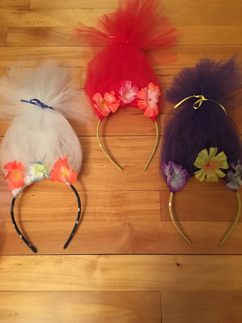 Trolls-inspired headband