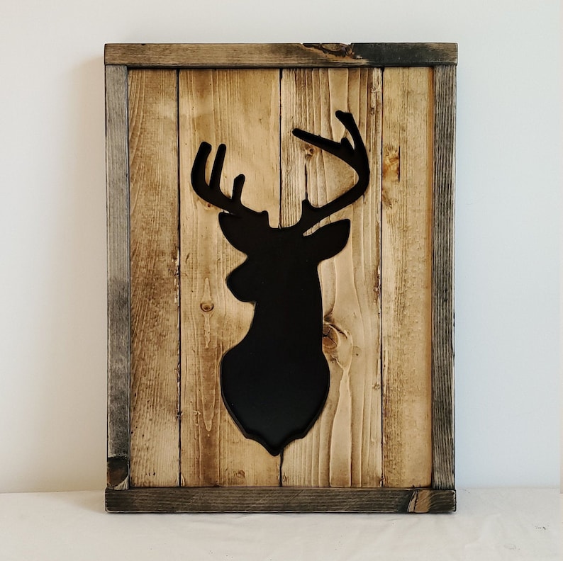 Rustic Deer Wall Hanging Etsy