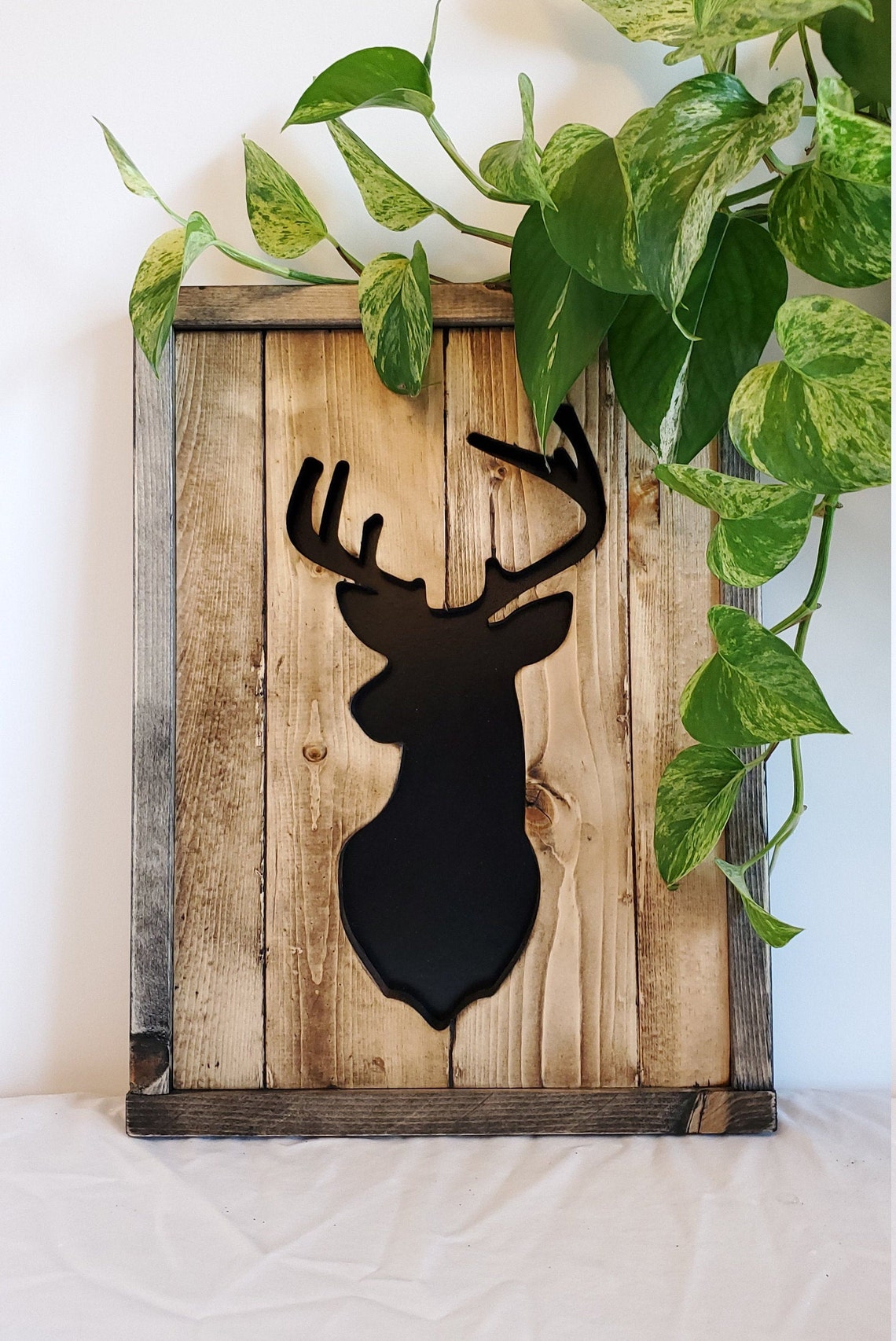 Rustic Deer Wall Hanging Etsy