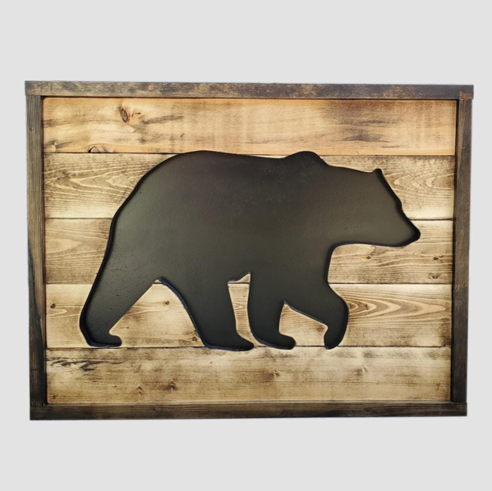 Wall Décor Home & Living Home Décor Wooden Bear Wall Decor Rustic Bear