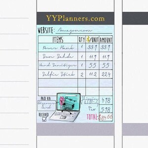 Printable Cute Online Shopping Stickers, Order Tracking, Expense Tracker, Grocery Stickers, EC / Happy Planner, Silhouette & Cricut Cut file