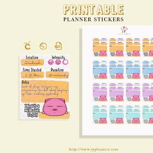 Printable Migraine Stickers, Migraine Tracker, Headache Stickers, Health Stickers, Sick Day Stickers, EC Planner, Silhouette & Cricut File