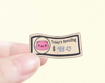 Druckbare tägliche Ausgaben Aufkleber, Spending Tracker Aufkleber, Budget Aufkleber, Geld Tracker Aufkleber Erin Condren Planer, Happy Planner, TN