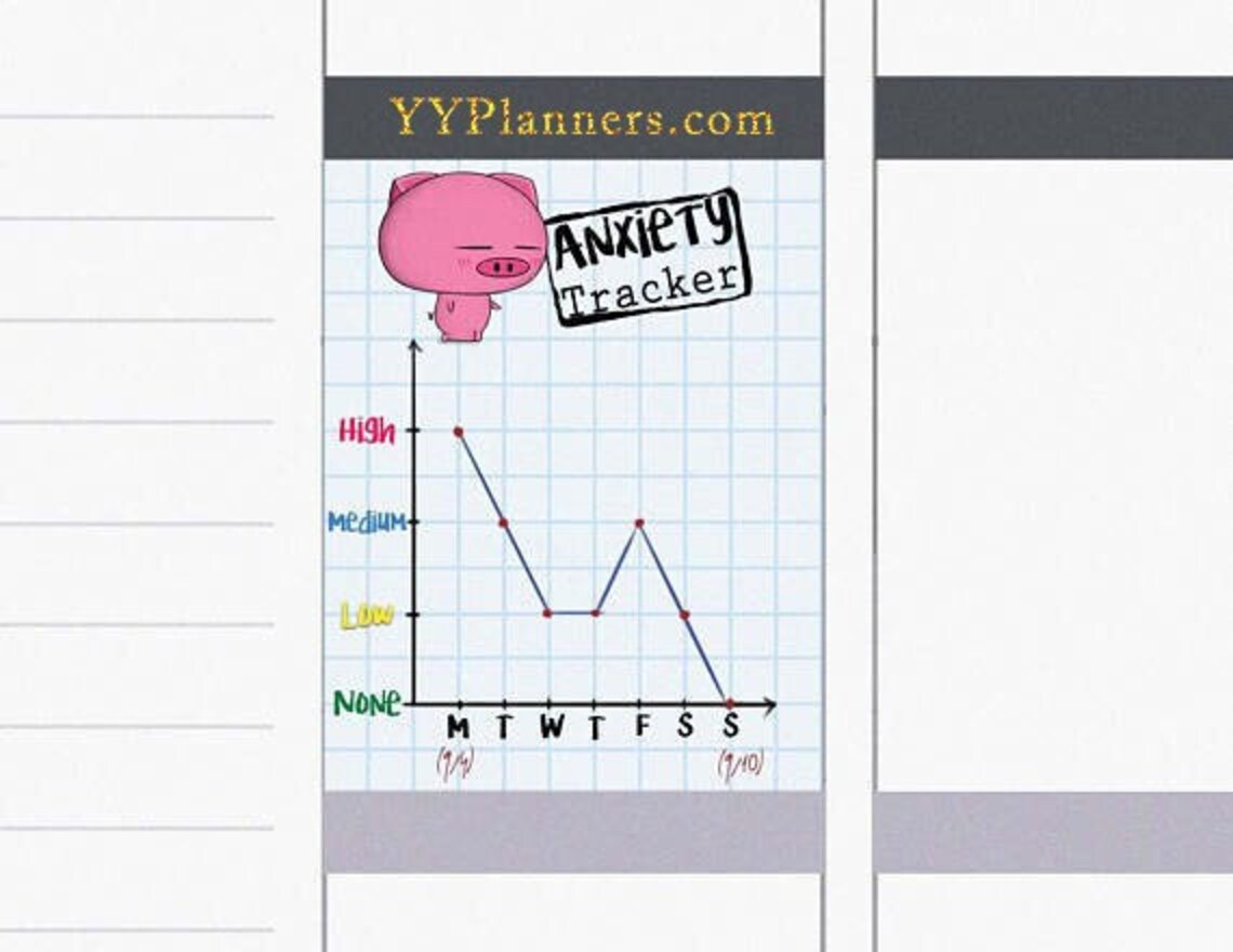 Printable Anxiety Tracker Stickers Depression Stickers Panic - Etsy