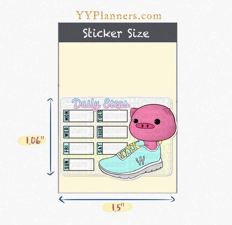 Printable Daily Steps Tracker Stickers Exercise Stickers - Etsy