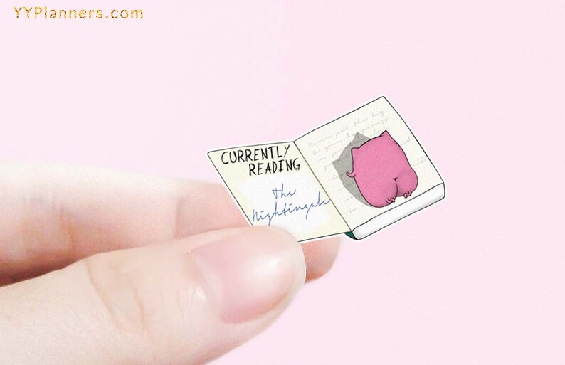 Printable Currently Reading Stickers Book Nerd Stickers | Etsy