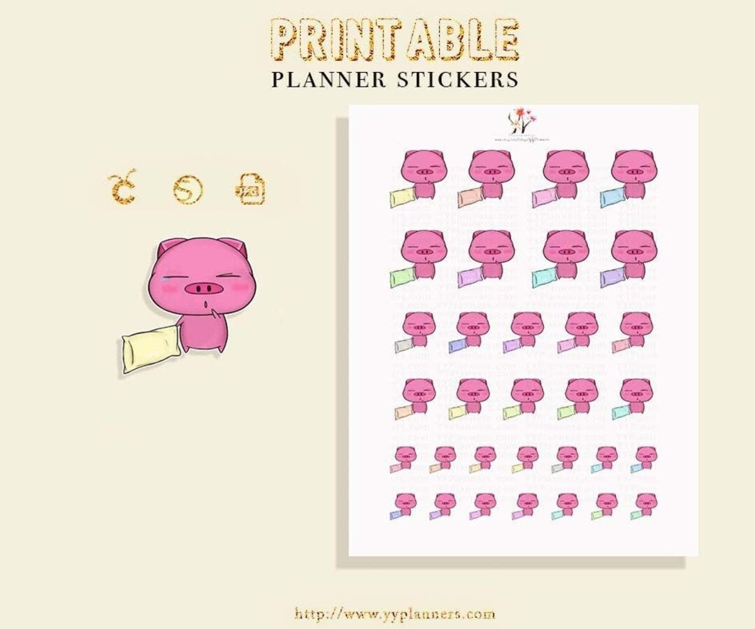 Printable Wake up Early Stickers, Tired Stickers, Sleepy Stickers, Day ...