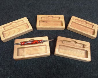 Hardwood Sewers Caddy, Seam Ripper stand/Tray. Keep your Seam Ripper on the table instead of the floor.