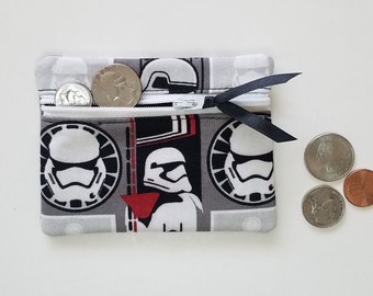 Coin purse made from licensed Star Wars Fabric, small pouch, zipper pouch, zipper wallet
