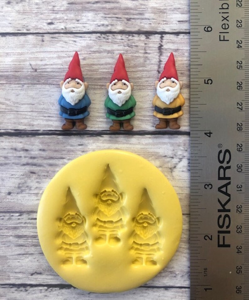 Mini Garden Gnome Silicone Mold Fondant Resin Crafts Etsy