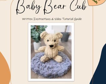 Grobstrick Baby Bär Plüschtier Anleitung | Finger stricken | Anfänger | Anleitung | Basteln | Digital | Machen Sie Ihr Eigenes | Basteln | Geschenk | Babyparty