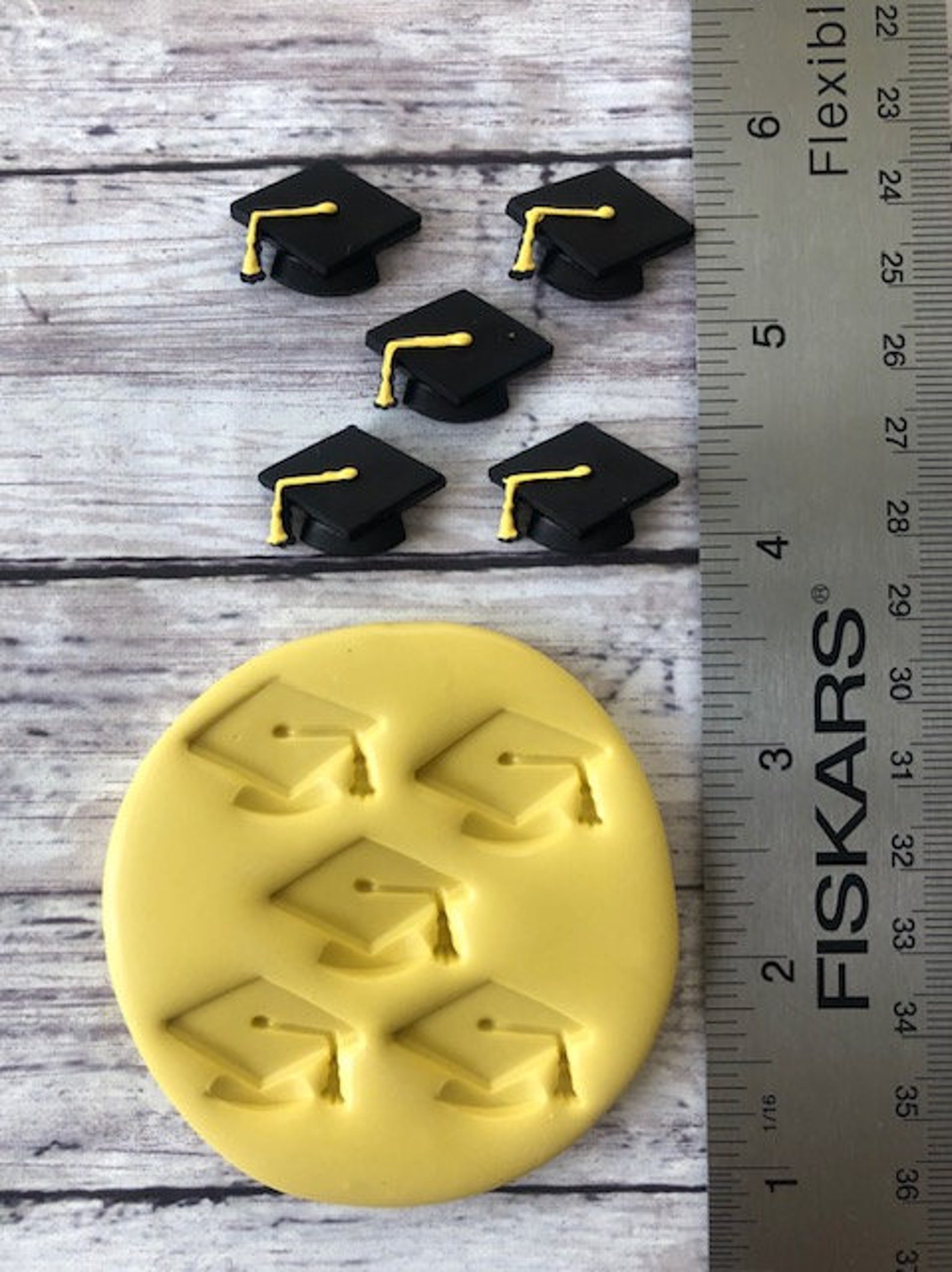 Graduation Cap Silicone Mold Fondant Resin Crafts Clay Soap Etsy UK