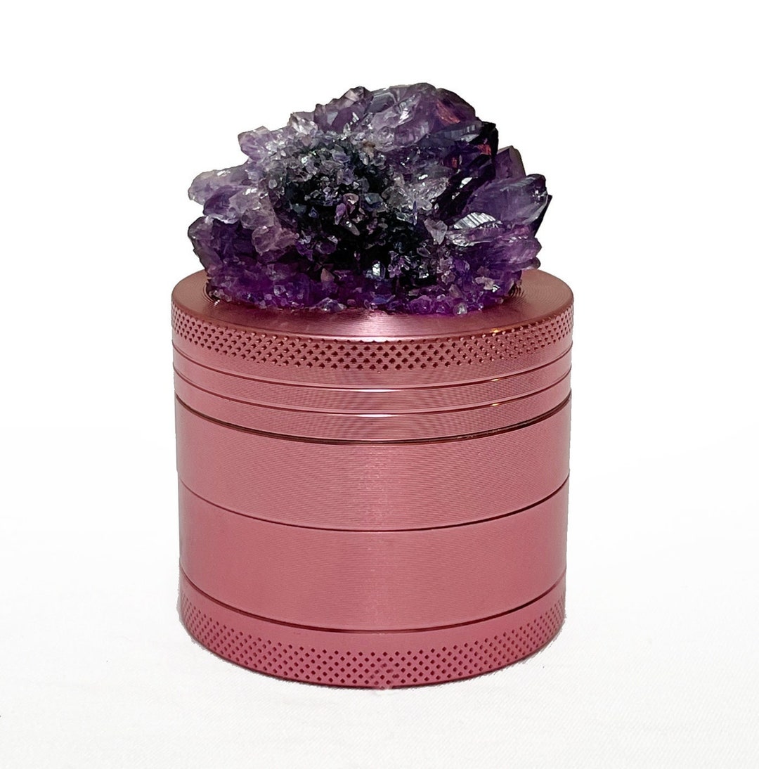 AMETHYST HERB GRINDER Pink Steel Girly Smoking Accessories Etsy