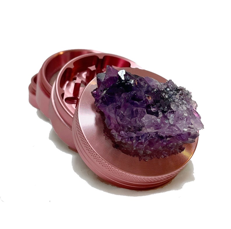 AMETHYST HERB GRINDER Pink Steel Girly Smoking Accessories Etsy