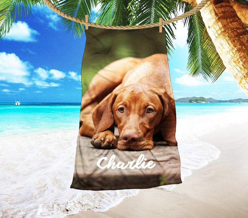 Personalized Photo Towel Pet Photo Towel Photo Beach Towel Photo Bath Towel Pet Photo Beach Or Bath Towel Dog Lovers Gifts