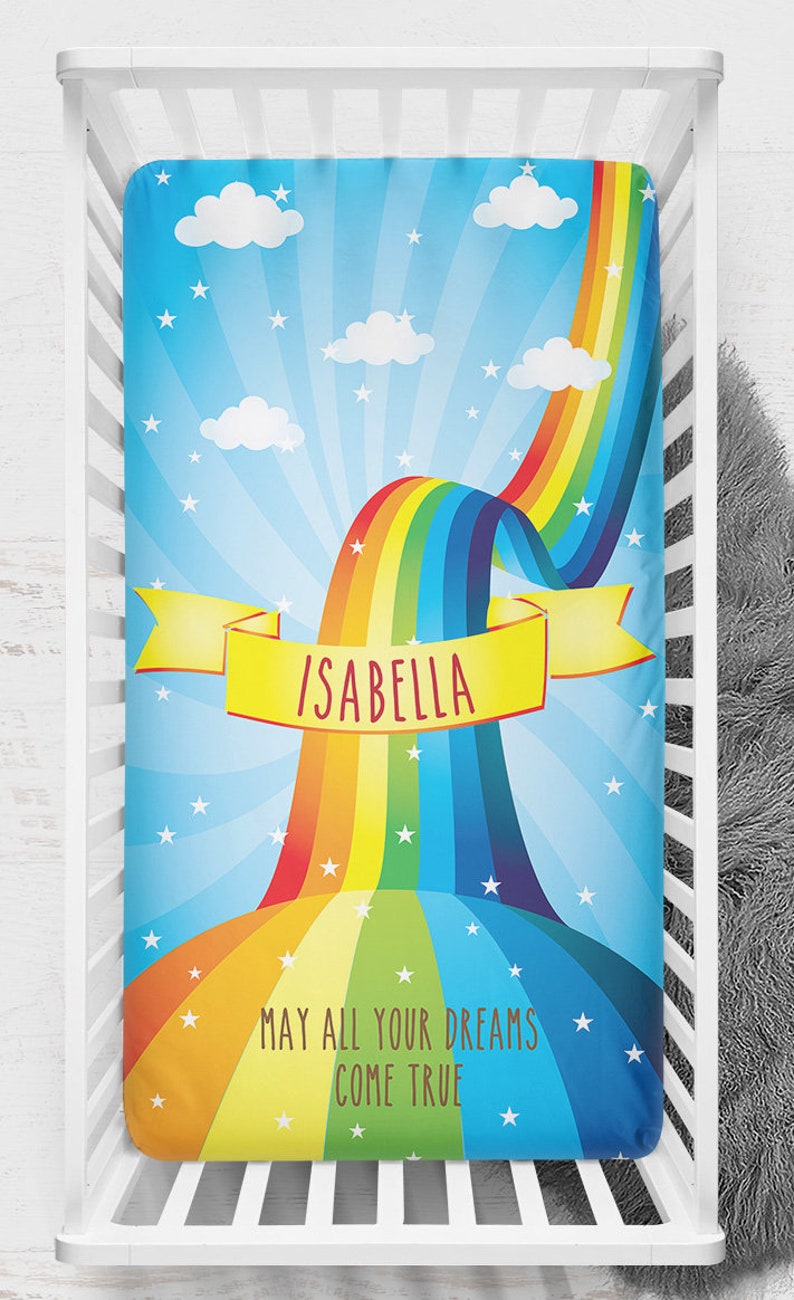 rainbow crib set