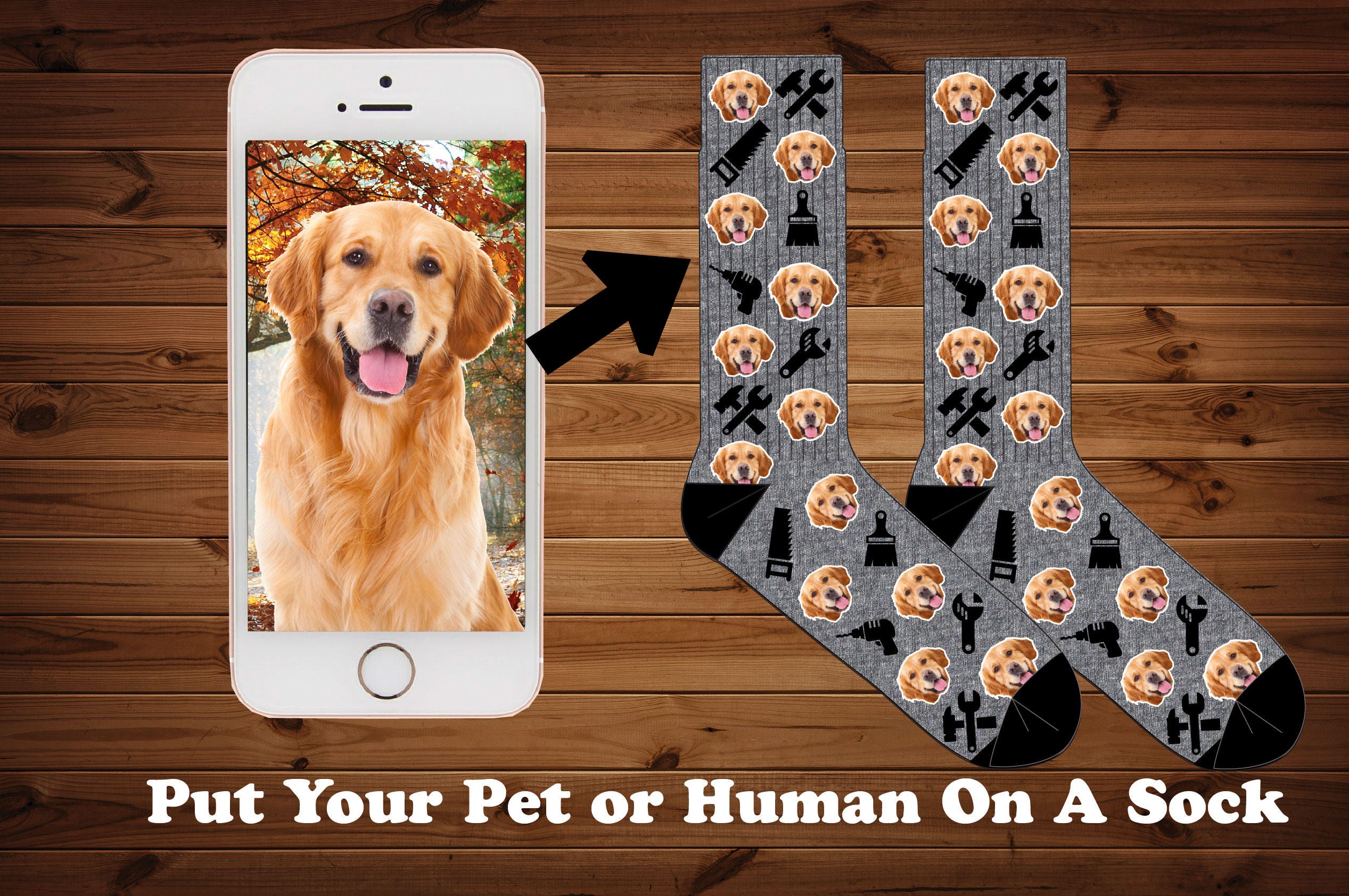 Heimwerker Hund Foto Socken Socken Werkzeuge Hund und Katze Etsy
