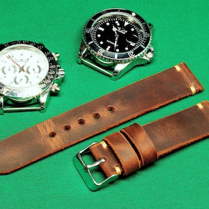 Handmade Vintage Watch Strap 18mm, 20mm, 22mm, 24mm, Leather Watch Strap, Watch Strap Leather, Watch Strap, Watch Band, 103