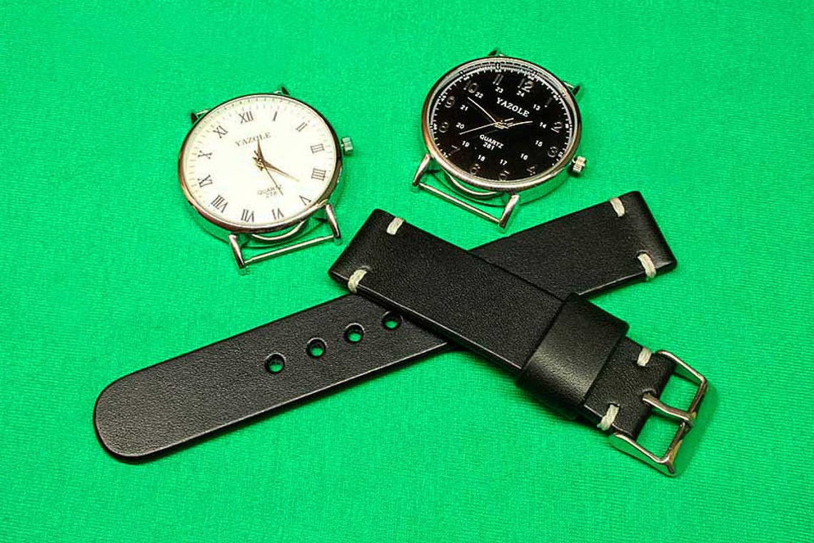 Handmade Black Watch Strap Italian Leather Watch Strap Watch Etsy