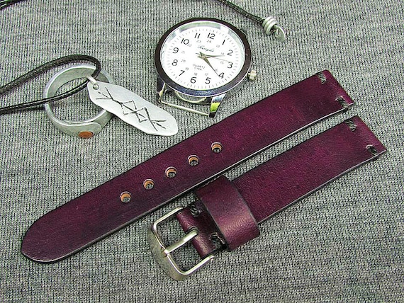 burgundy watch strap