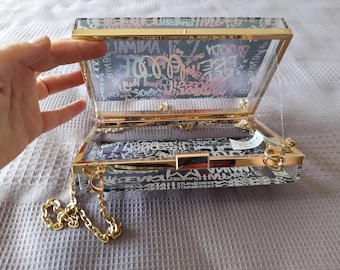 Transparent Clutch Purse /Bag for a teenage girl/Gift for teenage girl