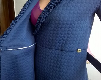 Vintage blue night gown, bedroom dress, 70s morning dress, house coat dressing gown,Size M/L, In a very good vintage condition.