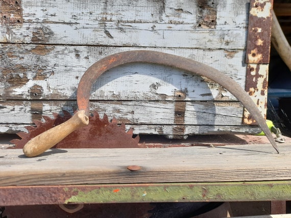 antique hay sickle