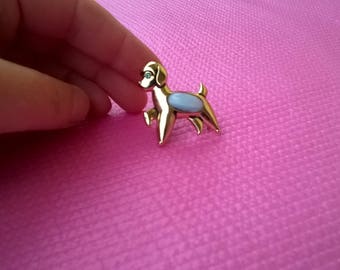 Beautiful Vintage Gold Dog Brooch/French Poodle Dog Brooch/Vintage Brooch/Plastic/Dog Brooch/ Unsigned/ Figural Brooch /Accessory /Gift idea