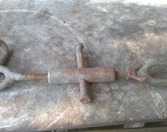 Vintage tool/Rope tensioning tool/ Industrial Age/  Industrial tools/Stretching rope tool/Industrial decor/Solid metal tool/Craftsman tool