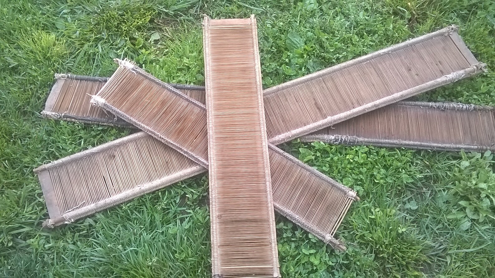 Vintage Parts Of Loom Antique Weaving Loom Parts Primitive Etsy