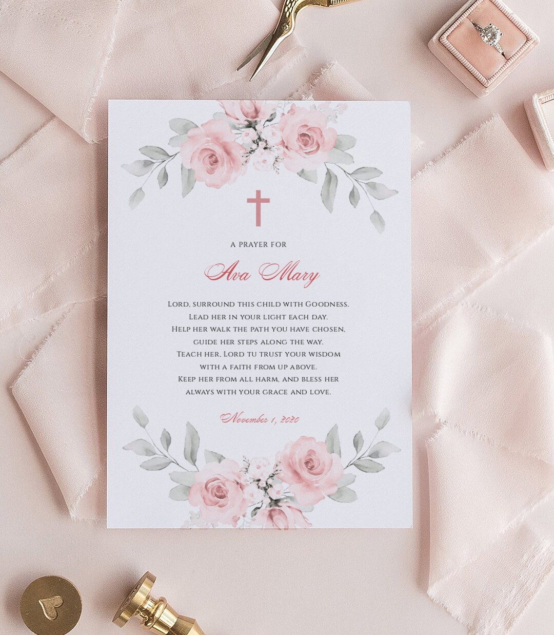 Baptism Prayer Blessing Sign Template Prayer Sign Baptism - Etsy