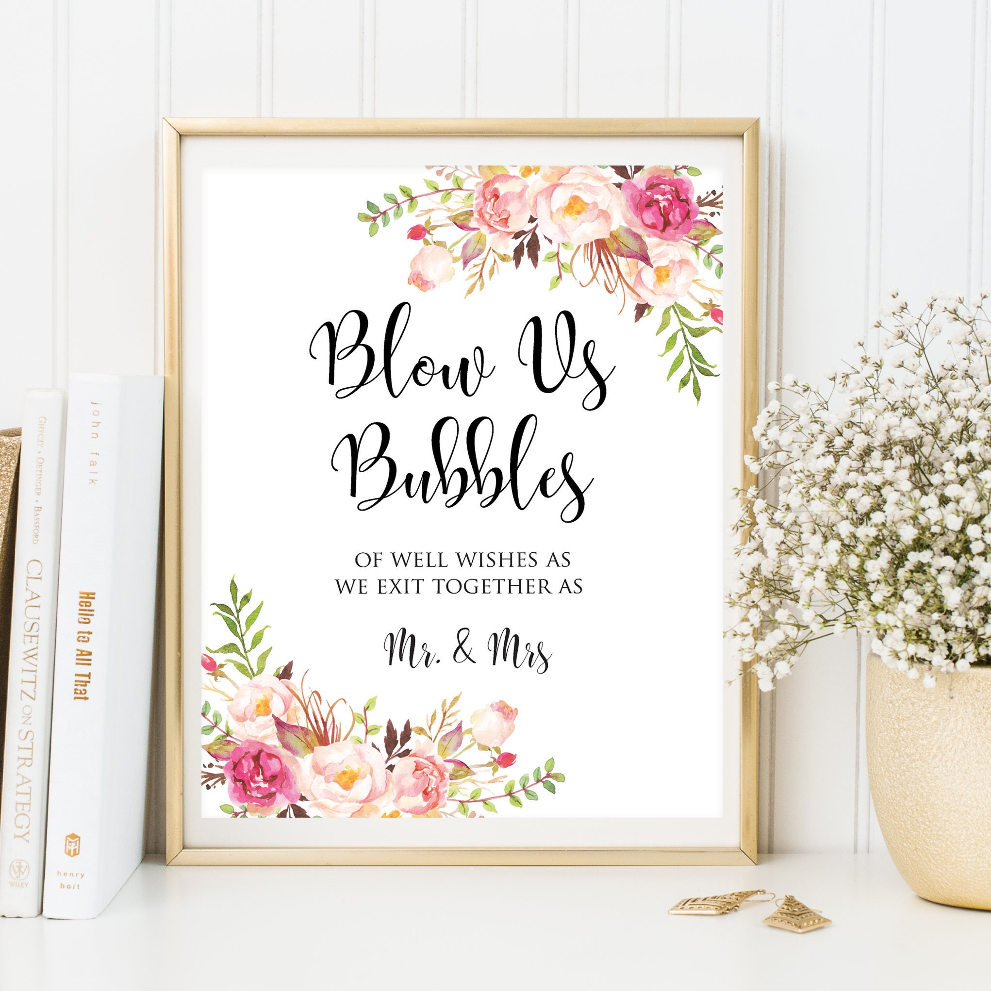Blow Us Bubbles Sign Wedding Signs Printable Wedding Bubbles | Etsy