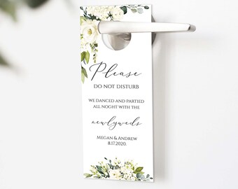 Wedding Door Hanger, Please Do Not Disturb Door Hanger, Door Hanger Printable,Floral Door hanger,Welcome,Wedding Printable, Instant Download