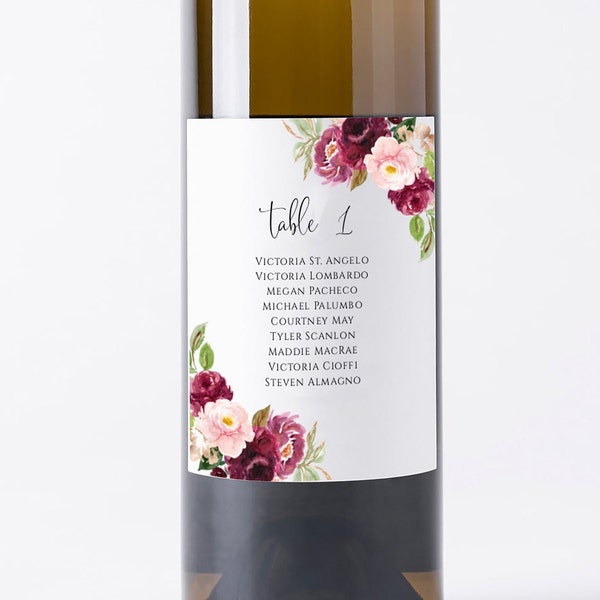 Wine Bottle Table Number Holder Etsy