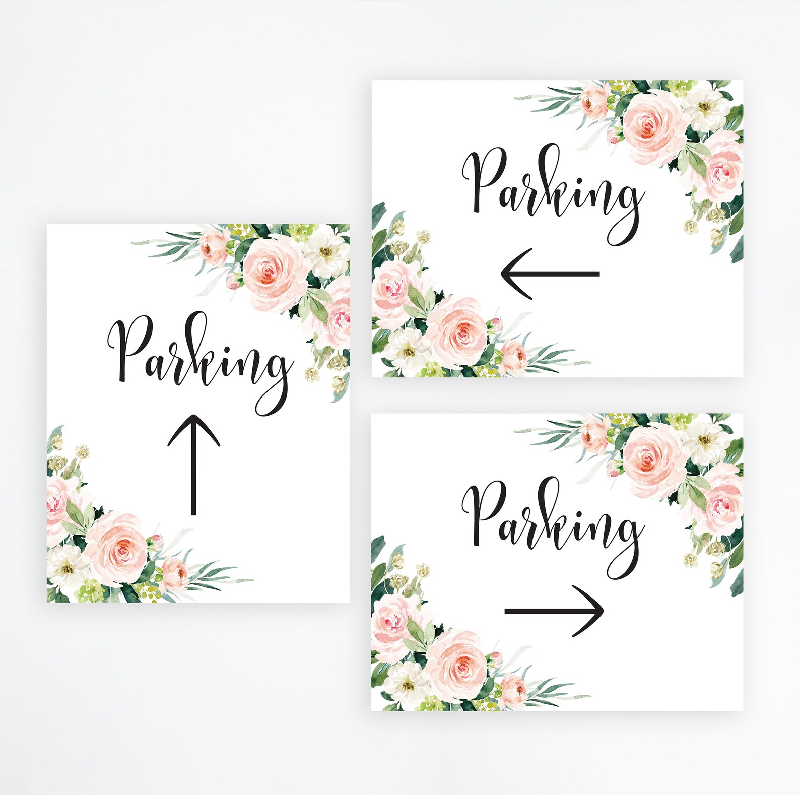 Parking Direction Template Parking Sign Rustic Parking - Etsy