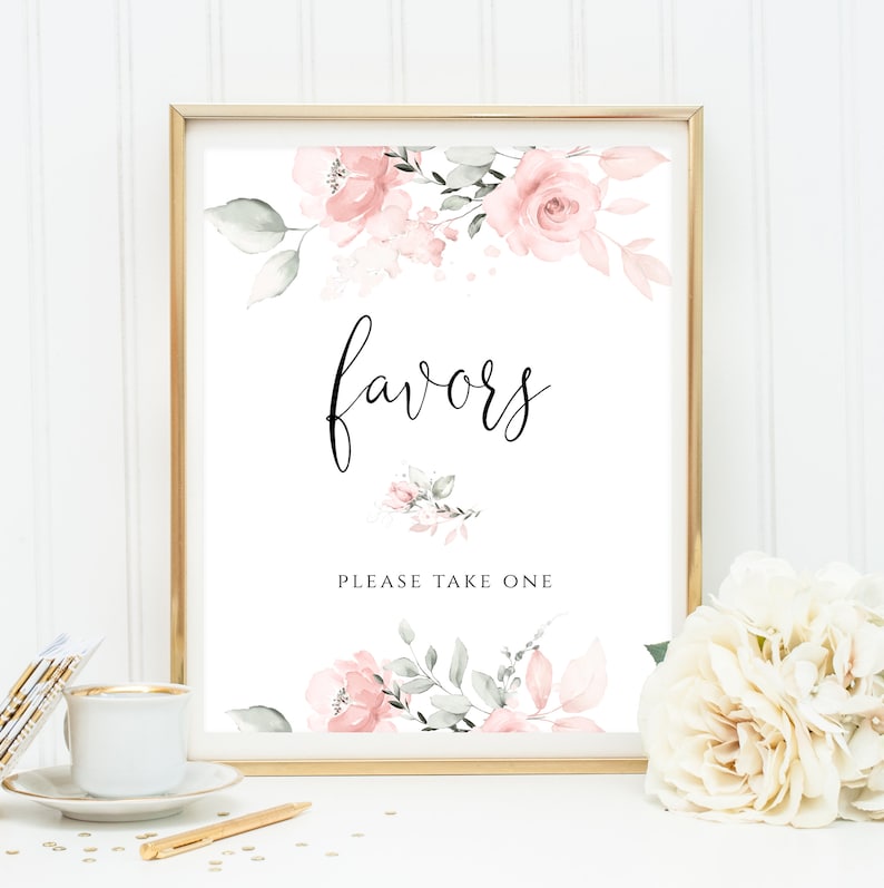 Printable Wedding Favours Sign