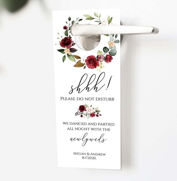 Door Hangers Template Please Do Not Disturb Sign Printable | Etsy