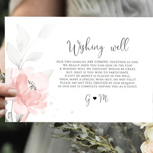 Printable Wishing Well Cards, Wishing Well Card Template, Wedding ...
