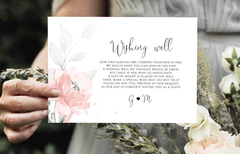 Printable Wishing Well Cards Wishing Well Card Template - Etsy