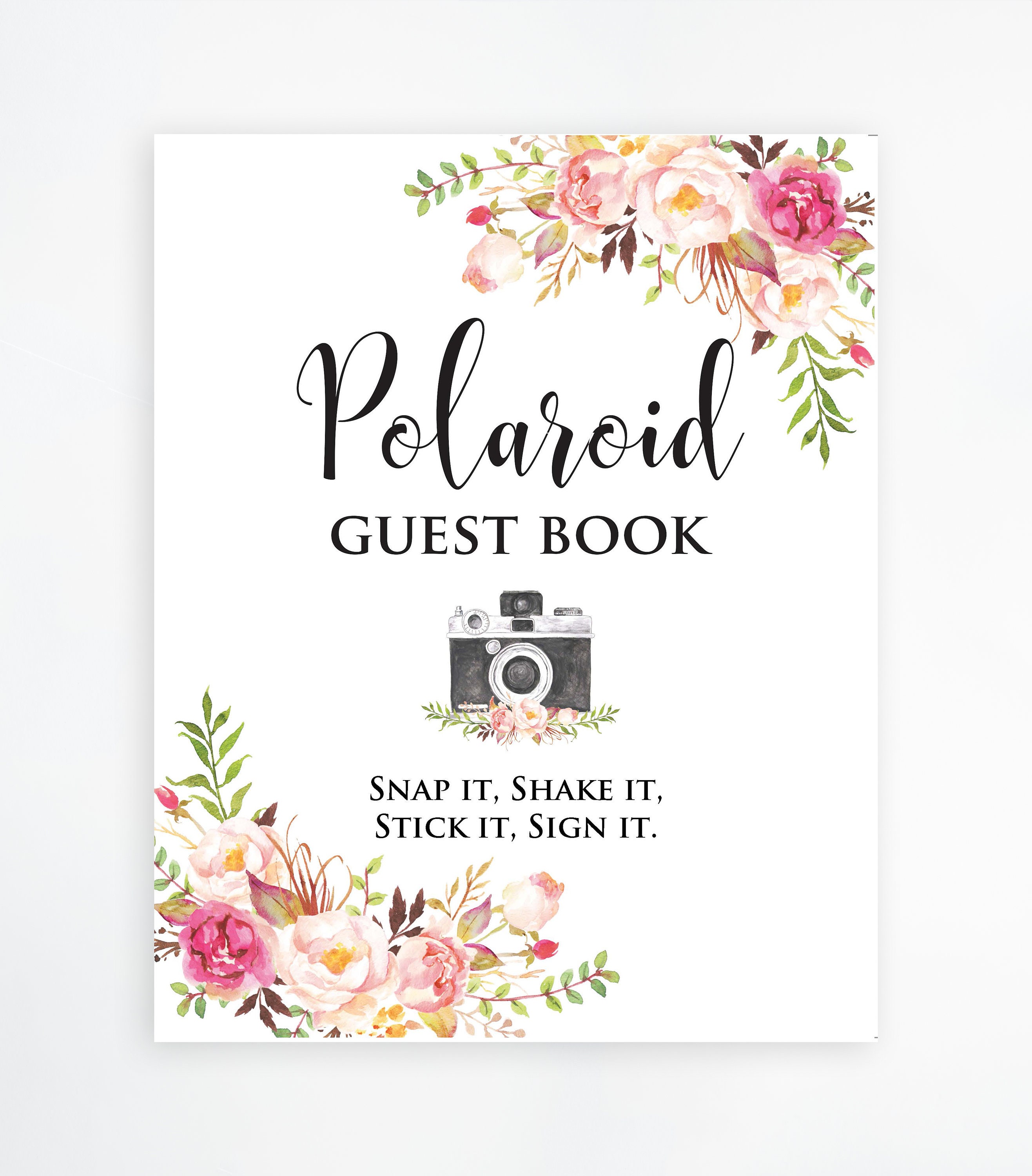 Polaroid Guestbook Sign Marketplace Wedding Signs by undefined