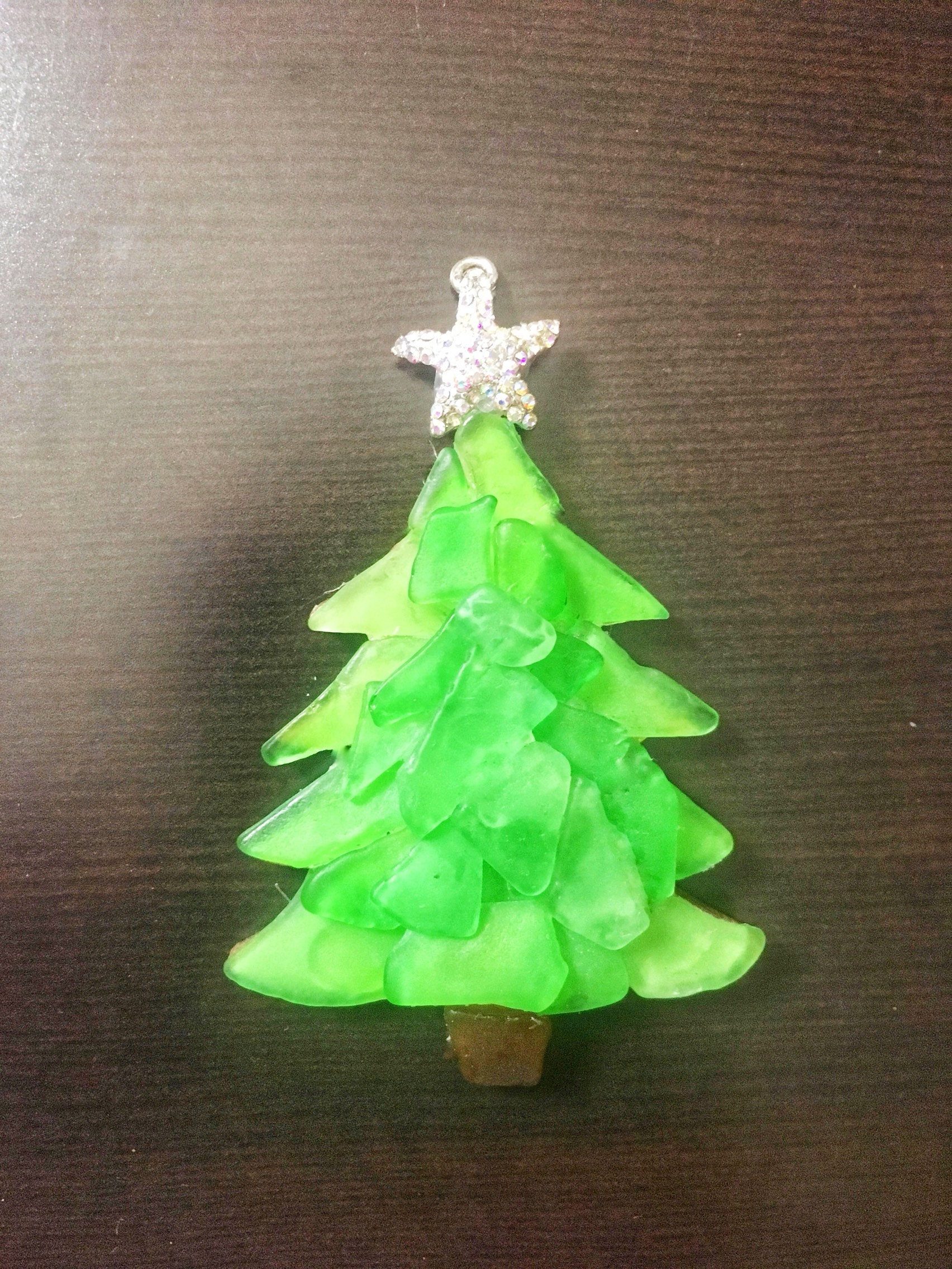 Sea Glass Tree Medium Teal Sea Glass Christmas Tree Sea Glass Christmas Tree Frosty Green Christmas Tree Tumbled Glass Tree