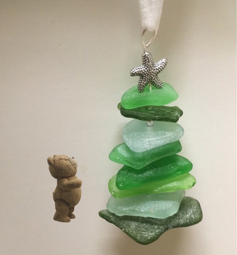 Sea Glass Ornament 3 in tall Christmas tree ornament sea Etsy