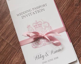 Sample Passport Wedding Invitation Vintage Travel Invite Etsy